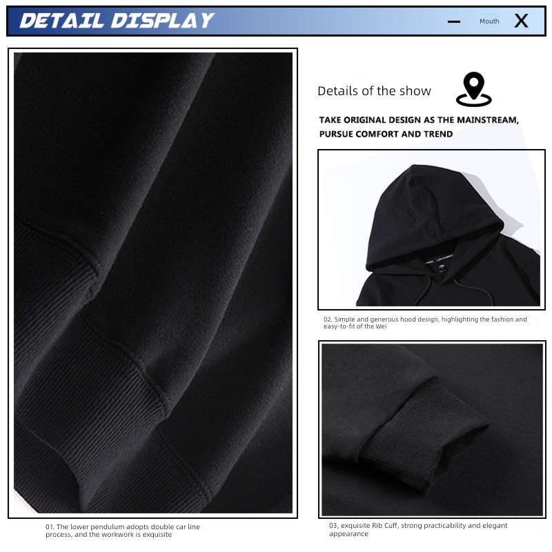 Curie Autumn and winter leisure time over size Hooded Sweater