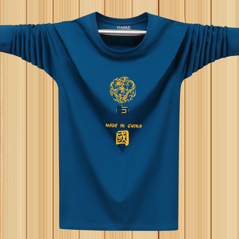 Chaopai Chinese style Xinjiang cotton man Long sleeve T-shirt