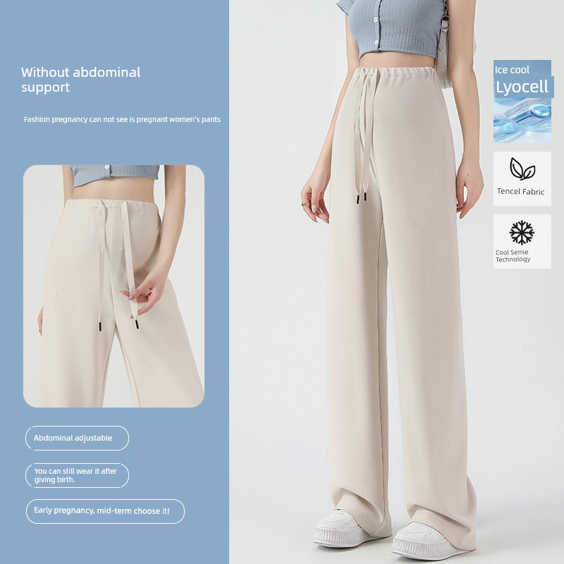 Autumn and Winter Thickened Outer Wear Casual Straight-Leg Pregnant Women's Pants — 1