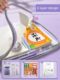 Thickened classification subject bag Primary school students L-shaped file bag subject bag zipper file bag handheld mesh large opening handheld book bag homework remedial bag test paper storage bag file information bag