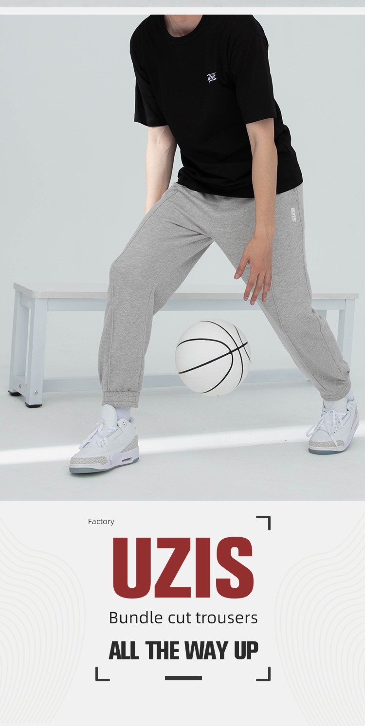 UZIS male easy grey Basketball American style Sports pants