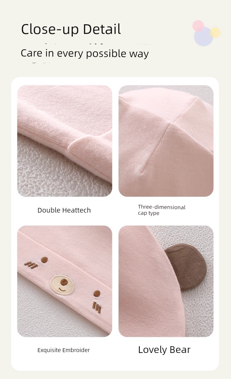 Postpartum Hat for All Seasons, Pure Cotton, Class A, Large Head Circumference, Cute, Thin Style for Spring and Summer, Windproof for Postpartum Women, — 11