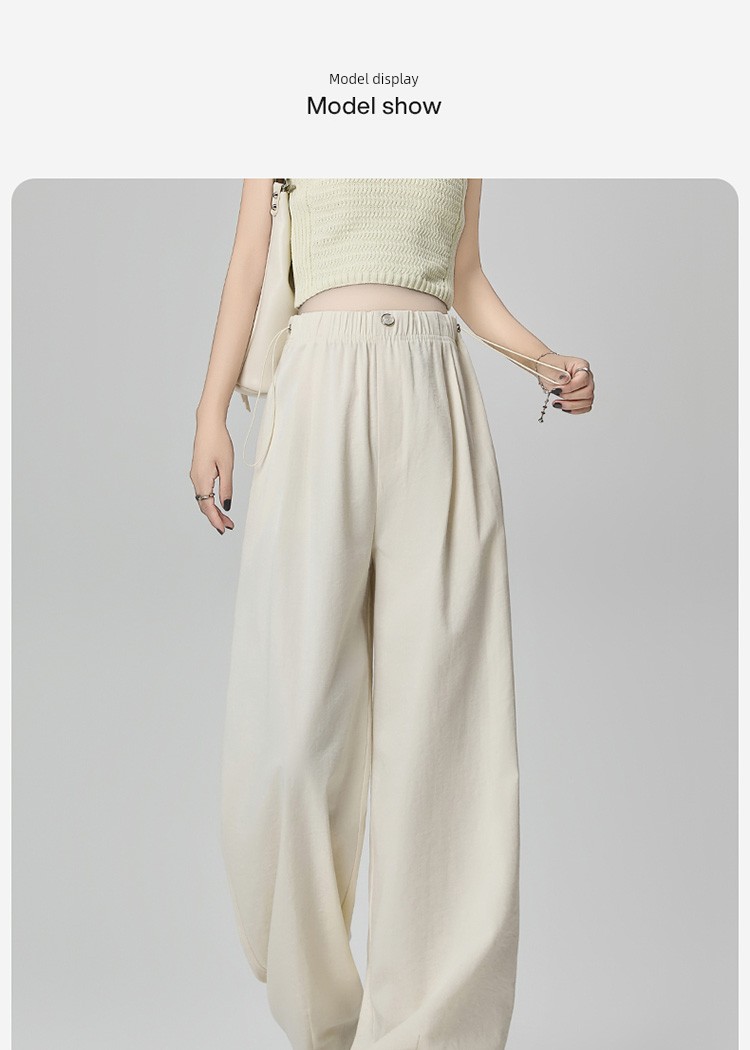 Maternity Pants for Autumn That Don'T Squeeze the Belly, Wide-Leg Pants for Summer, Thin Straight-Leg Pants for Pregnant Women, Petite Long Pants for — 16