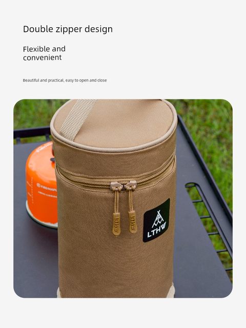 LTHW Luteng outdoor alpine flat gas tank storage bag outdoor portable anti-collision thickened thermal insulation card furnace gas tank bag