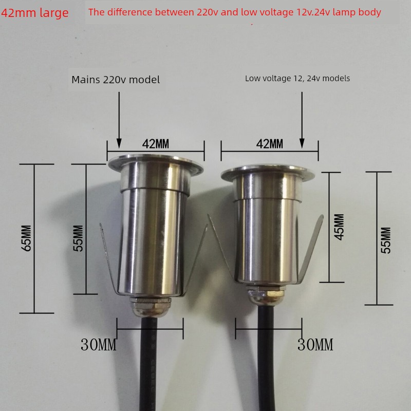 Embedded 1W Stainless Steel Led Waterproof Underground Light, Underwater Ground Light, Step Light, Projection Light, Star Light