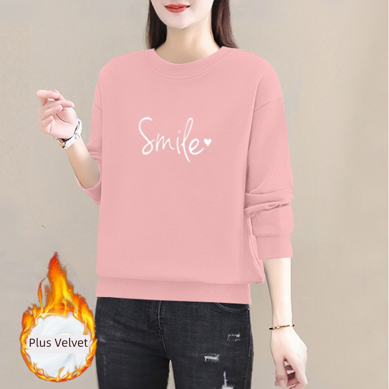 spring and autumn winter thickening easy ma'am Round neck Sweater