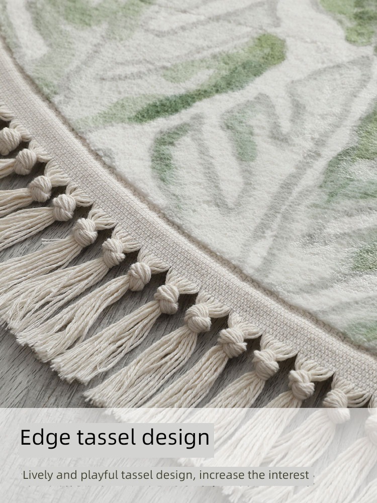 tassels Mat circular carpet bedroom Ins wind balcony Countryside girl dresser chair Bedside blanket Living room blanket