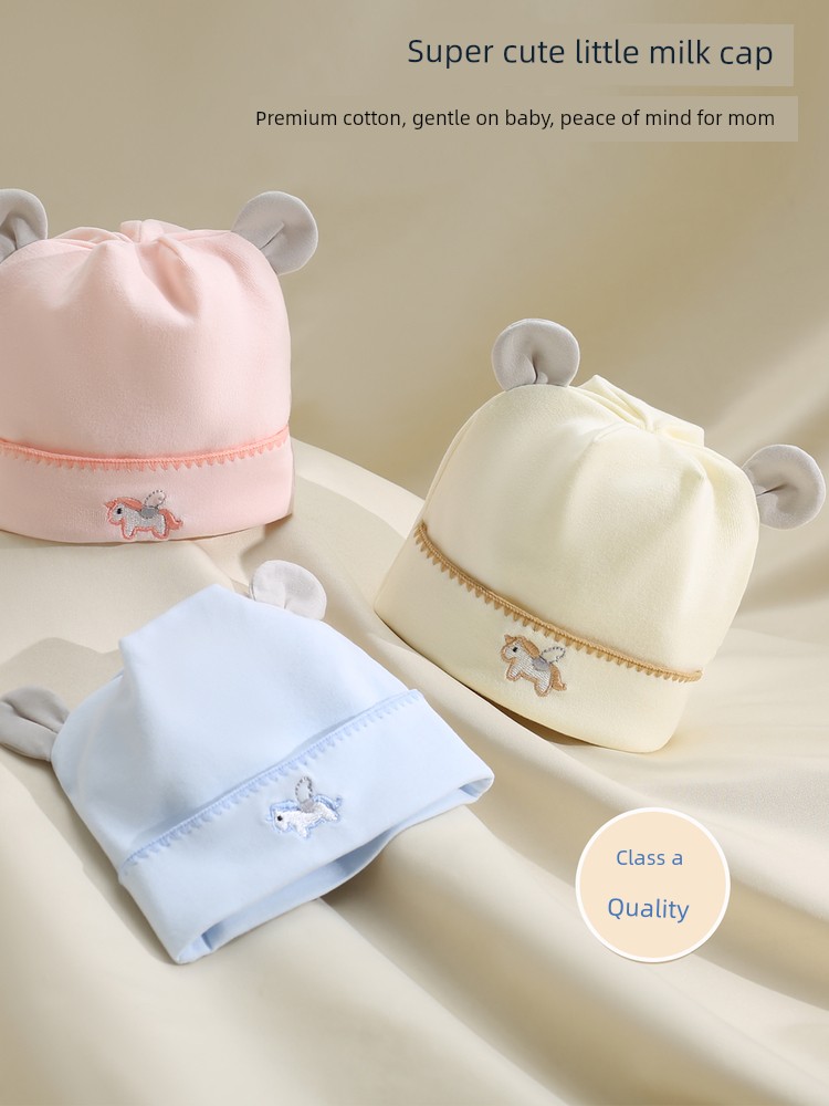 Pregnant and Newborn Baby Hat 0-12 Months, Newborn Baby Protective Cap, Double-Layered, Spring, Summer, Autumn, Winter, Pure Cotton, Class a — 5