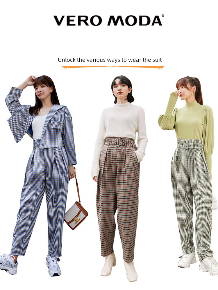 Vero Moda OLE Retro Check pattern leisure time suit