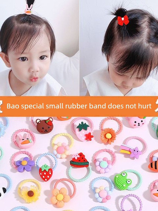 Baby Small Size Rubber Band Girl High Elastic Thumb Hair Ring — 2