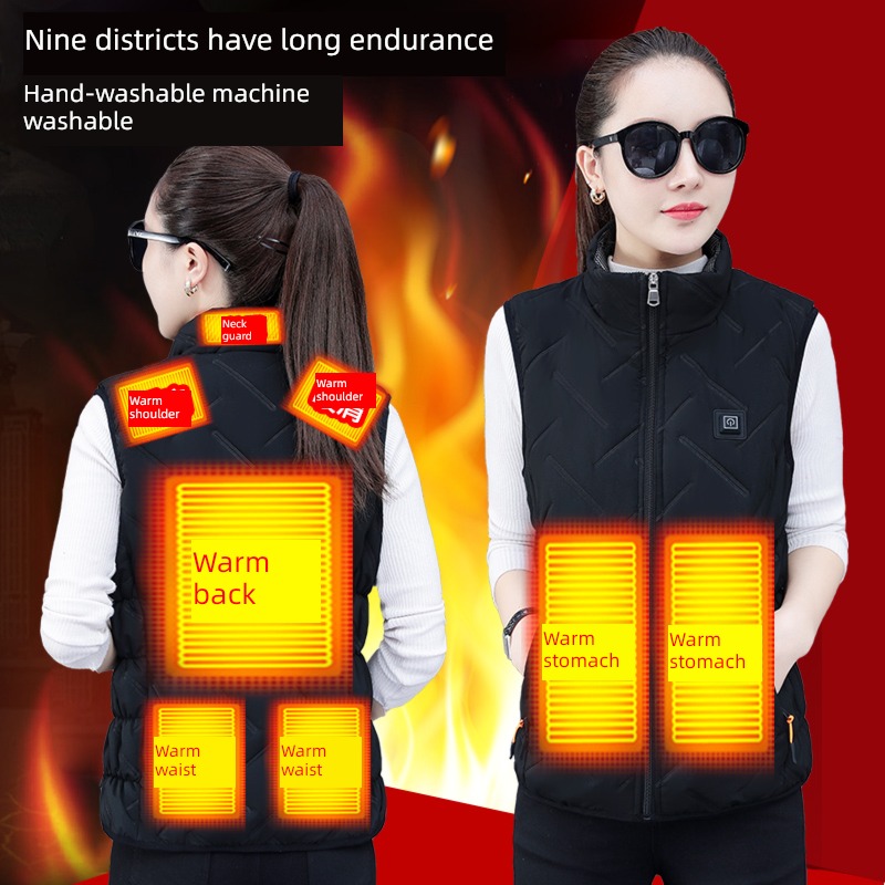 USB intelligence temperature control charge Self heating clothes Vest