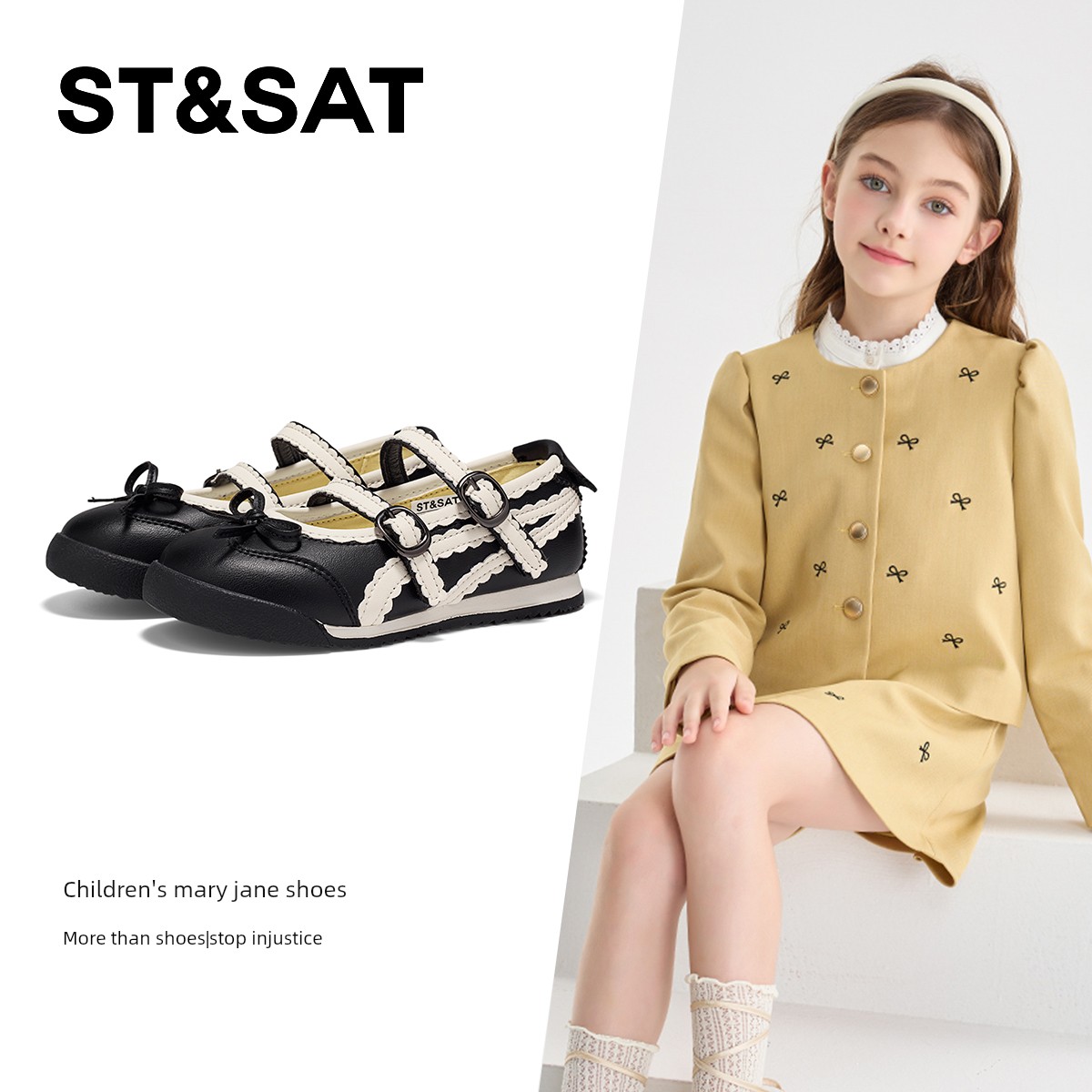 Saturday Kids' Shoes for Girls, Spring and Autumn Mary Jane Shoes, 2026 New Fashionable Children's Leather Shoes, Lightweight Flat Shoes — 6