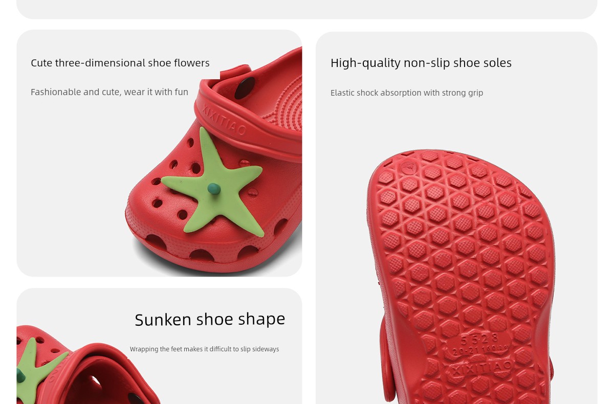 Cute Tomato-Shaped Children's Sandals for Boys and Girls, Summer Outdoor Arch Support Non-Slip Parent-Child Clogs — 4