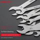 Stainless steel ultra-thin plum opening wrench set double opening thin wrench 6/8/10/12/14-piece set of auto repair tools