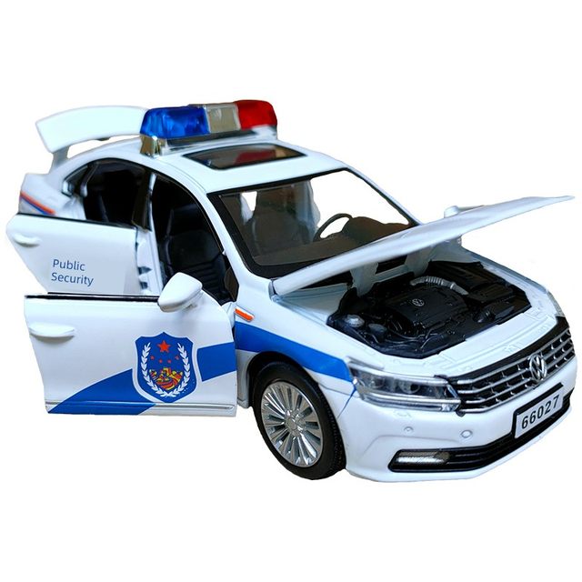 Children's police car toy alloy simulation police car car model Volkswagen Passat 110 special police boy
