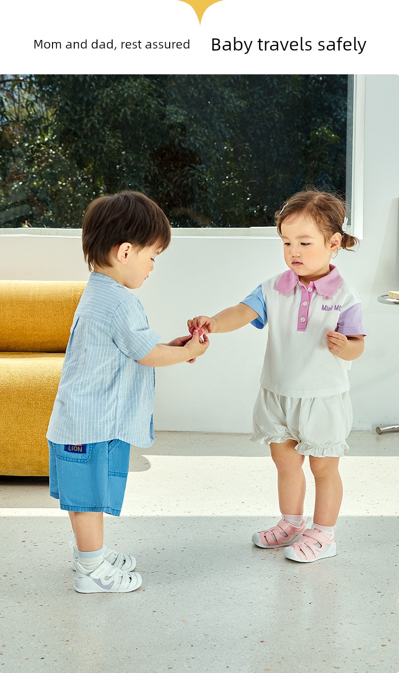 Jinopu Functional Shoes for Summer, Infants and Toddlers, Pre-Walking, Refreshing and Simple, Pampering Series, Key Shoes Gb2198 — 7