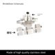 304/316 pneumatic stainless steel quick screw tee-way T-type intermediate air pipe PU pipe tetrafluoro hose lock female quick connector