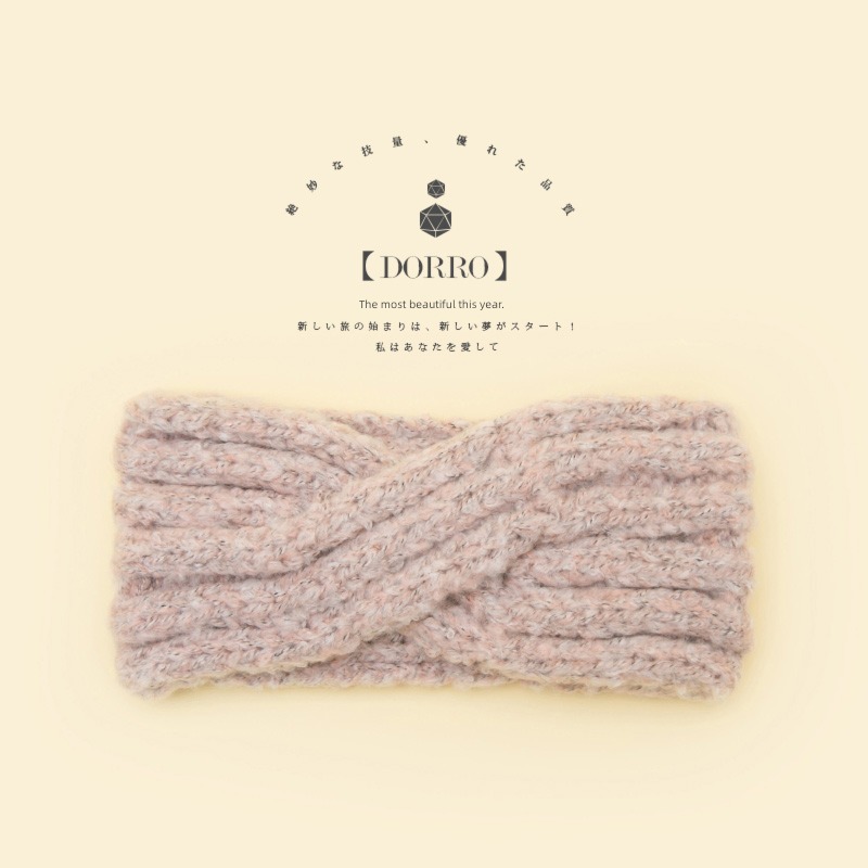 Women's money Autumn and winter Internet celebrity go out Knitting wool hair hoop