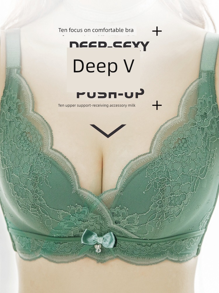 summer Thin money Wireless  Bra Set  ma'am Underwear