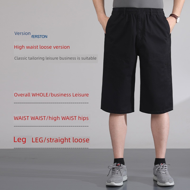 middle age work clothes Thin money Wear out dad pure cotton Cropped Trousers