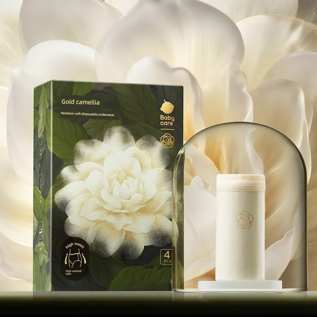 Babycare Disposable Underwear Camellia Flower High-Waisted Large Size for Postpartum Women, Travel, No-Wash, Daily Use — 8
