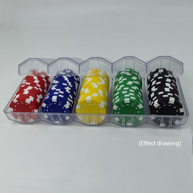 43mm chip coin special chip rack box with lid transparent chip rack storage box round coins chip rack prop plate