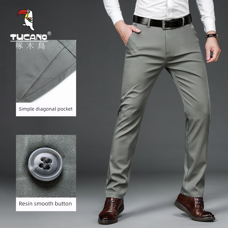 Woodpecker official business affairs elastic force No iron Casual pants