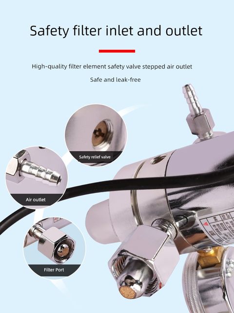 Carbon dioxide pressure reducing valve CO2 gas welding machine pressure gauge anti-fall 36V110V220V mixed gas heating meter