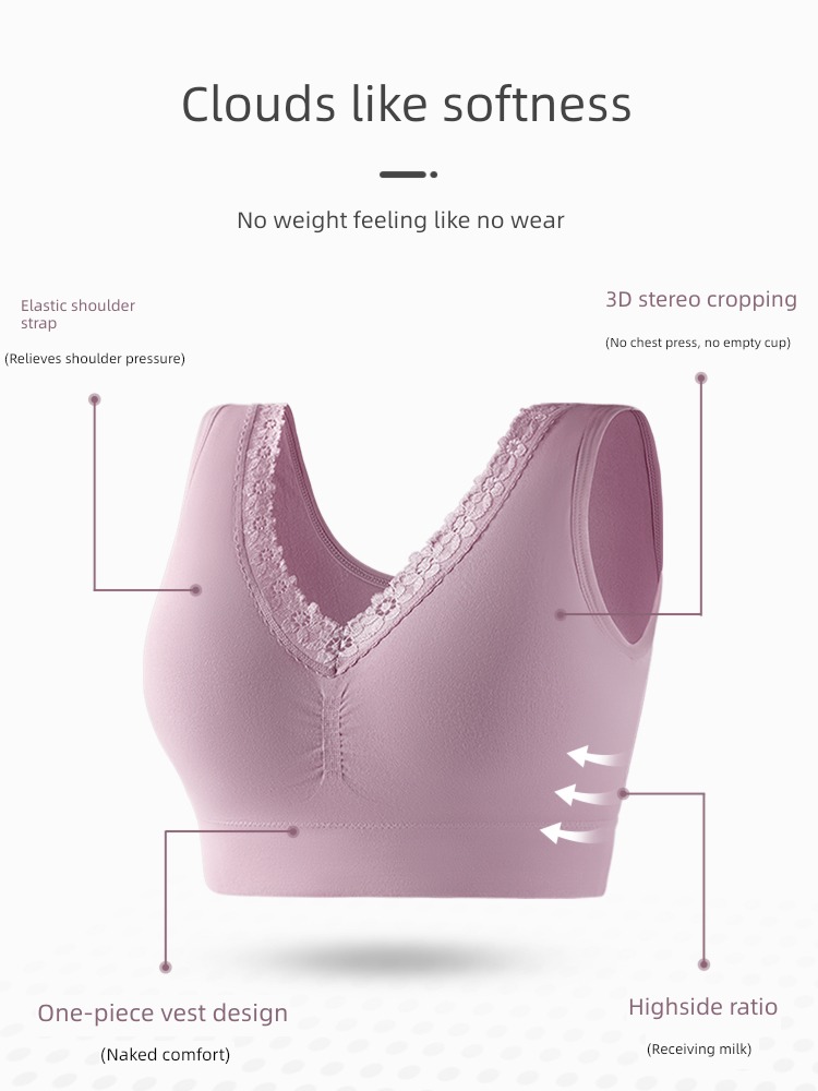 Bras Middle aged and old people Wireless  motion mom Underwear