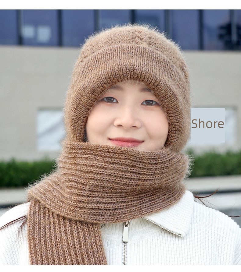 winter female scarf one squirrel Snow cap thickening