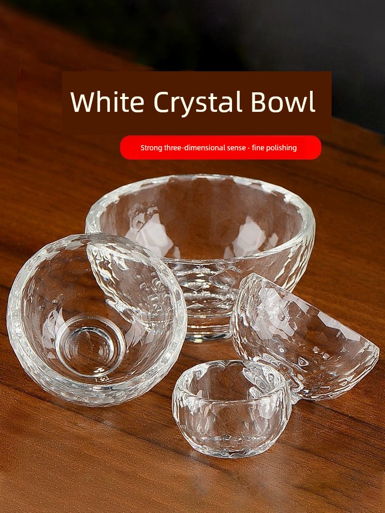 民族風玻璃八供杯 耐熱水晶家用供水佛前杯 (8.3折)