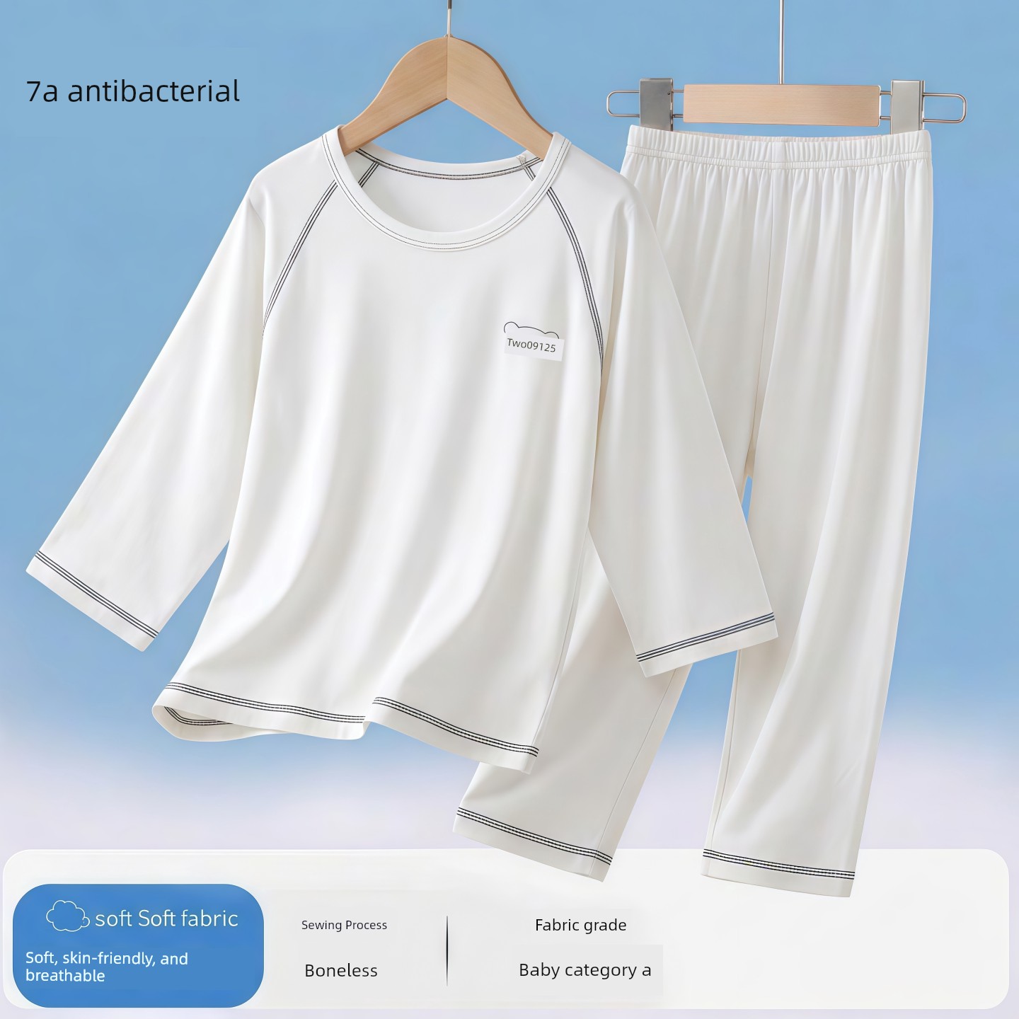 Modal Kids Pajamas Spring and Summer Thin Boys' Home Wear Boys Intimates Suit Teen Autumn Clothes Long Johns — 1