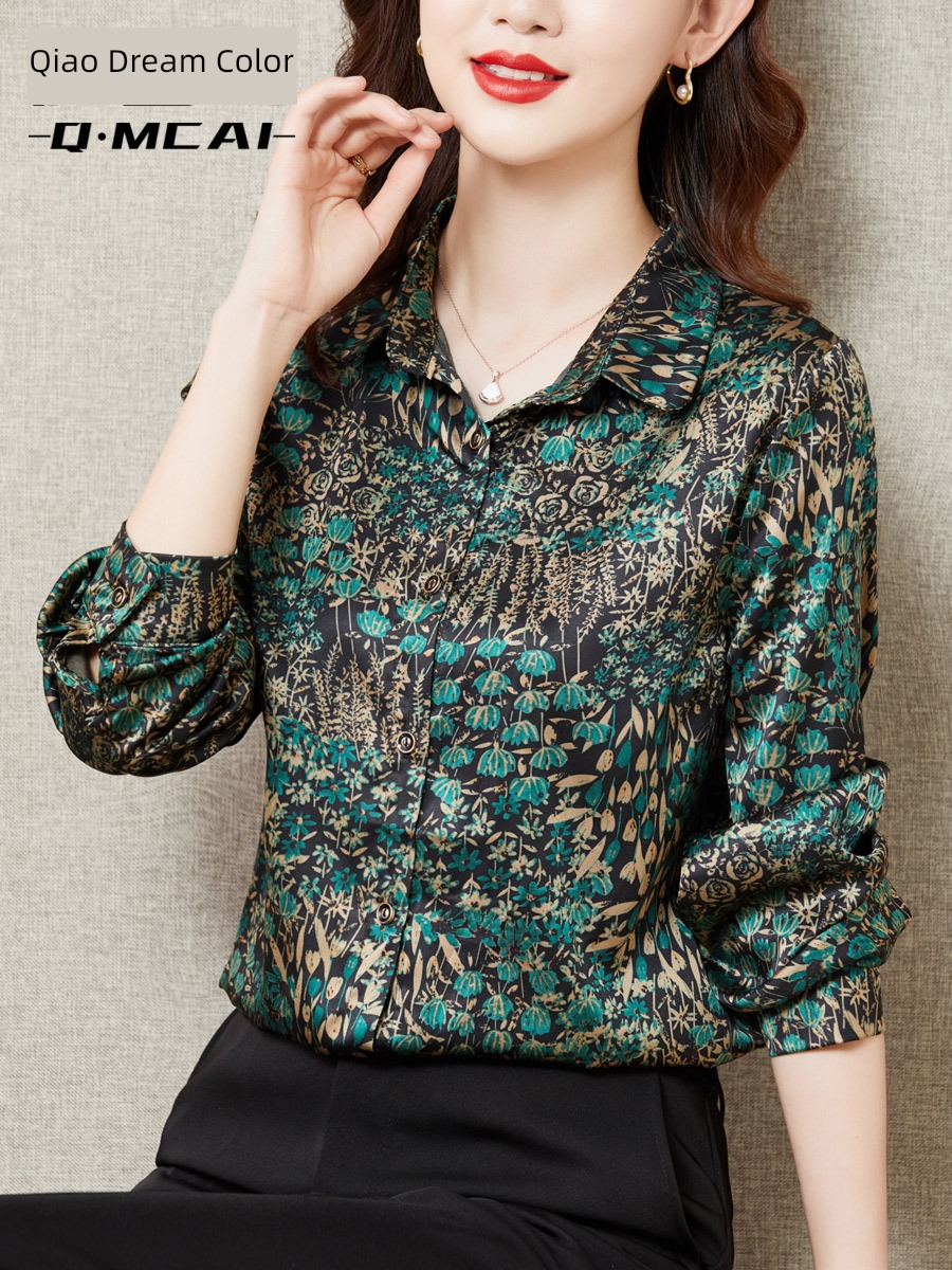 Your wife Mrs. Kuo silk shirt fashion jacket