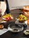 Sheli light luxury high-end glass fruit tray living room coffee table household exquisite fruit basket snack storage Chinese dried fruit tray