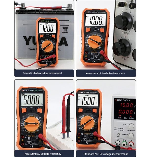 胜利VC890D数字万用表VC890C+智能表VC830L多用表VC17/VC18B/VC97