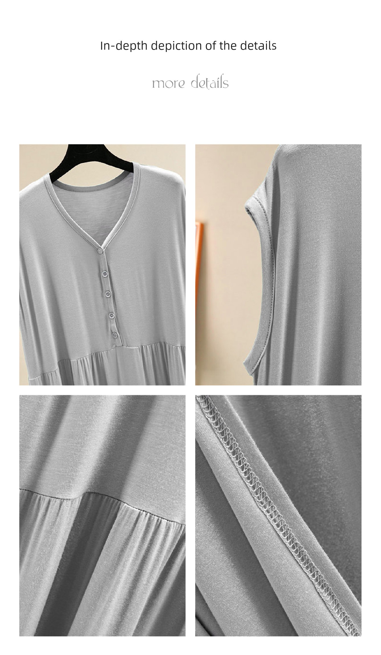 Pregnant Woman's Nightdress Summer Thin Nursing Dress Summer Modal Postpartum Pajamas Nursing Sleeping Dress Summer Clothing Dress — 14