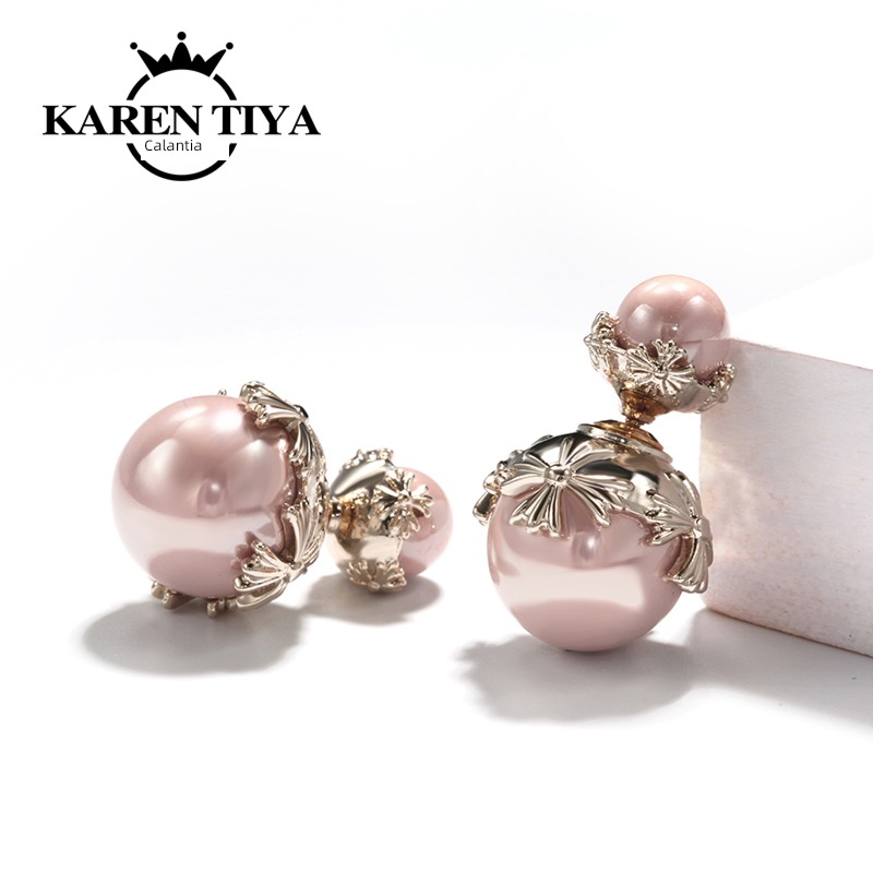 female senior personality Imitation pearl Ear Studs