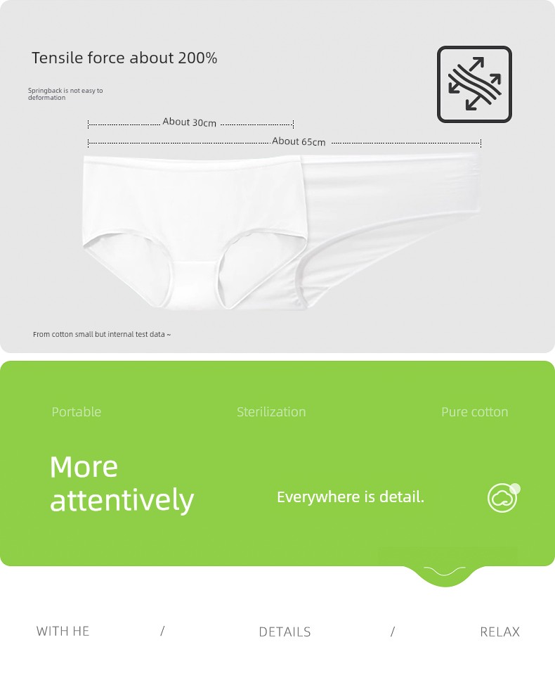 Mian Xiaoran Pure Cotton Disposable Underwear 7A Antibacterial Maternity Travel Daily Disposable Pants Eo Sterilized No-Wash Direct Wear 8 — 16