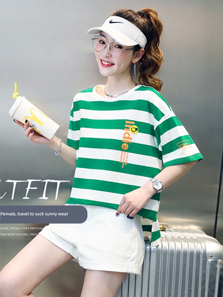 T-shirt 2022 summer ins Put on your clothes fashion Short sleeve
