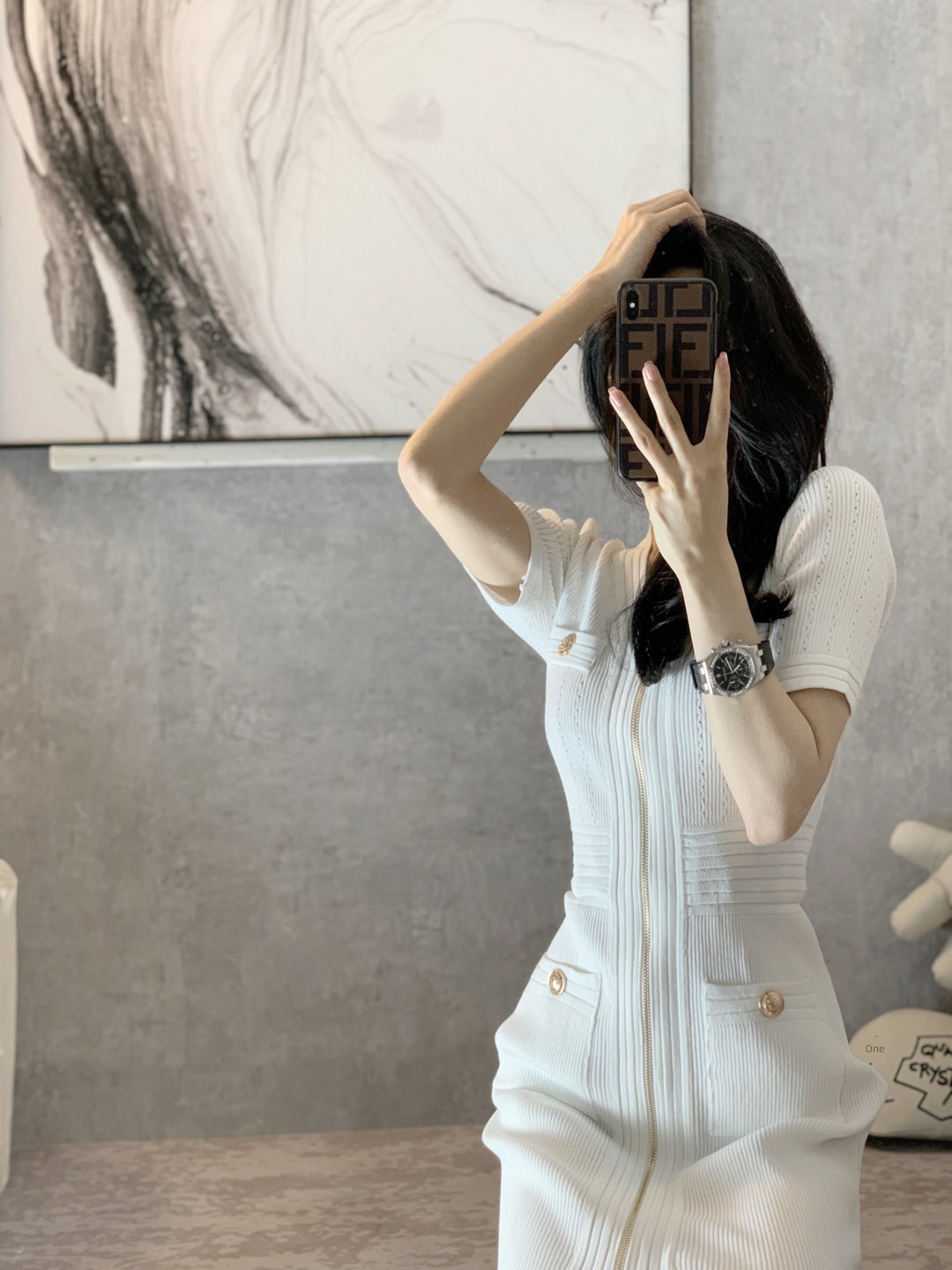 Little fragrance unique Amazing V-neck Buttocks Dress