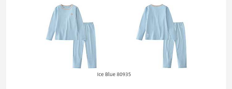 Mini Balabala Boys and Girls Autumn Clothing Set, Soft and Elastic Cotton Thermal Home Wear Underwear Set 2026 Autumn and Winter — 26