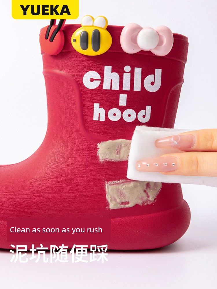Children's Rain Boots for Girls 2026 New Model Baby Rain Boots for Girls 2 Years Old Special for Kids Going to School Waterproof Non-Slip Water Shoes — 5