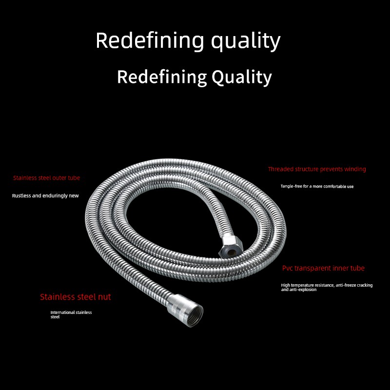 Shower Hose Explosion-Proof Bathroom Shower Pipe Nozzle Universal Connecting Pipe Water Heater Water Pipe Bathroom Heater Accessories Collection