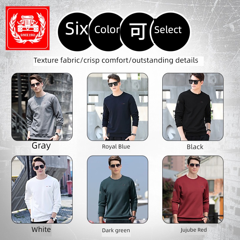 tide Plush Undershirt man leisure time Long sleeve T-shirt