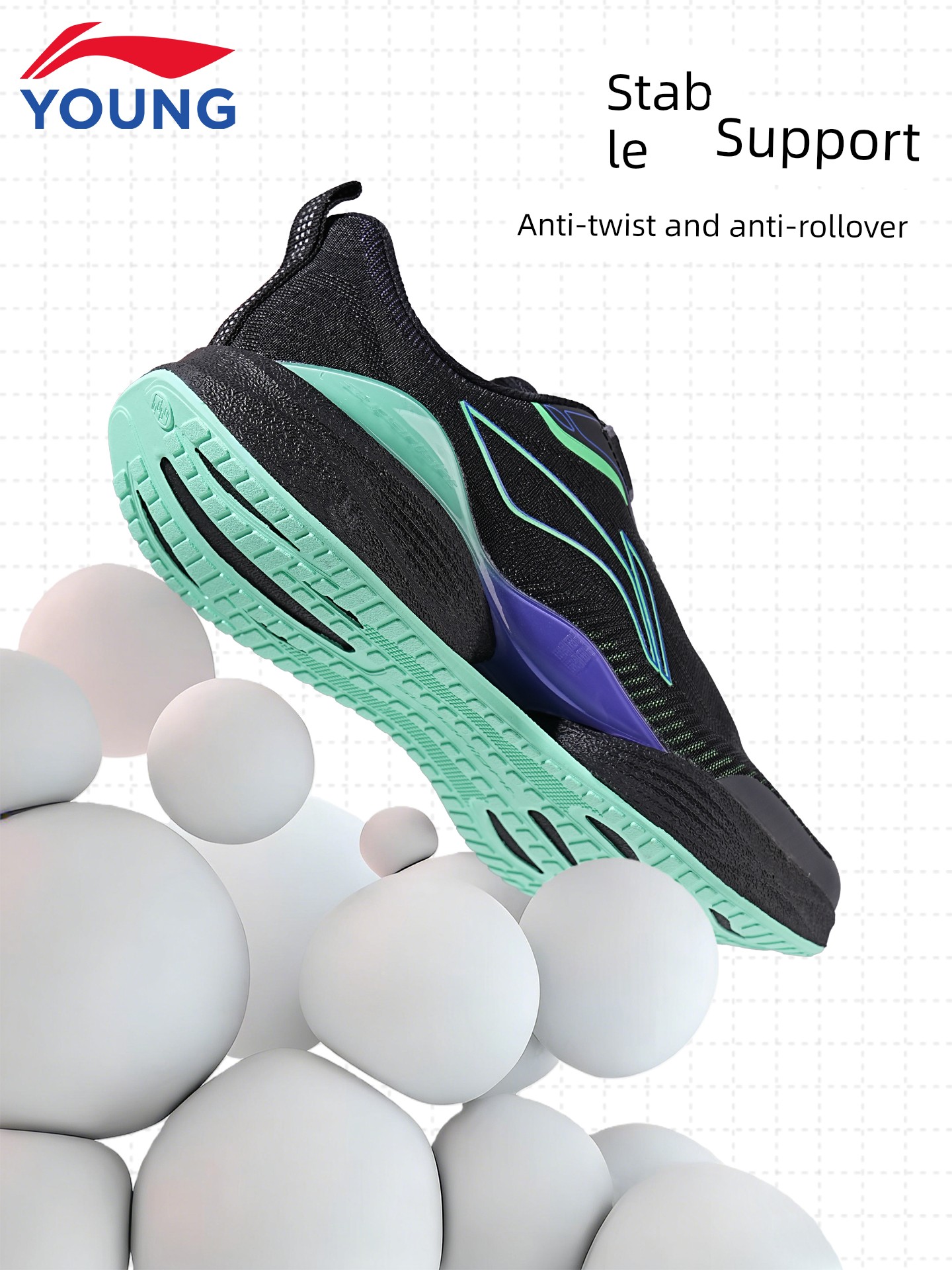 Li Ning Kidsren's Sports Shoes for Boys 2026 Autum New Model for Teenagers and Middle School Students Ultra-Light 22-Button Professional Running Shoes — 4