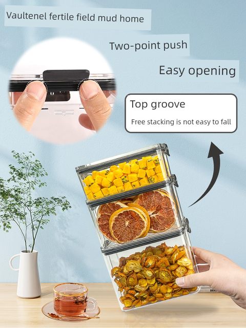 Flower tea partition storage box Health tea Chinese medicinal materials package box Food spice fruit pastry food grade sealed jar