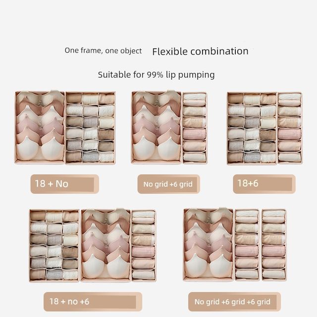Lixu underwear storage box socks artifact panty storage drawer box household partition storage box