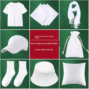 Tie-Dye Special Square Cloth White Fabric Kindergarten Rubbing Handkerchief Pure Cotton Dyed Cloth Silk Scarf Handkerchi