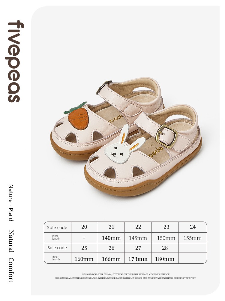 【Sandal Collection with Minor Flaws】Five Beans Girls' Sandals for Toddlers and Young Children, Soft Sole Baby Sandals Clearance Sale — 7
