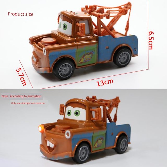 New car Story 3 McQueen Large Alloy Plate Toy Trailer Children's Toy Car Bring Music Return Power